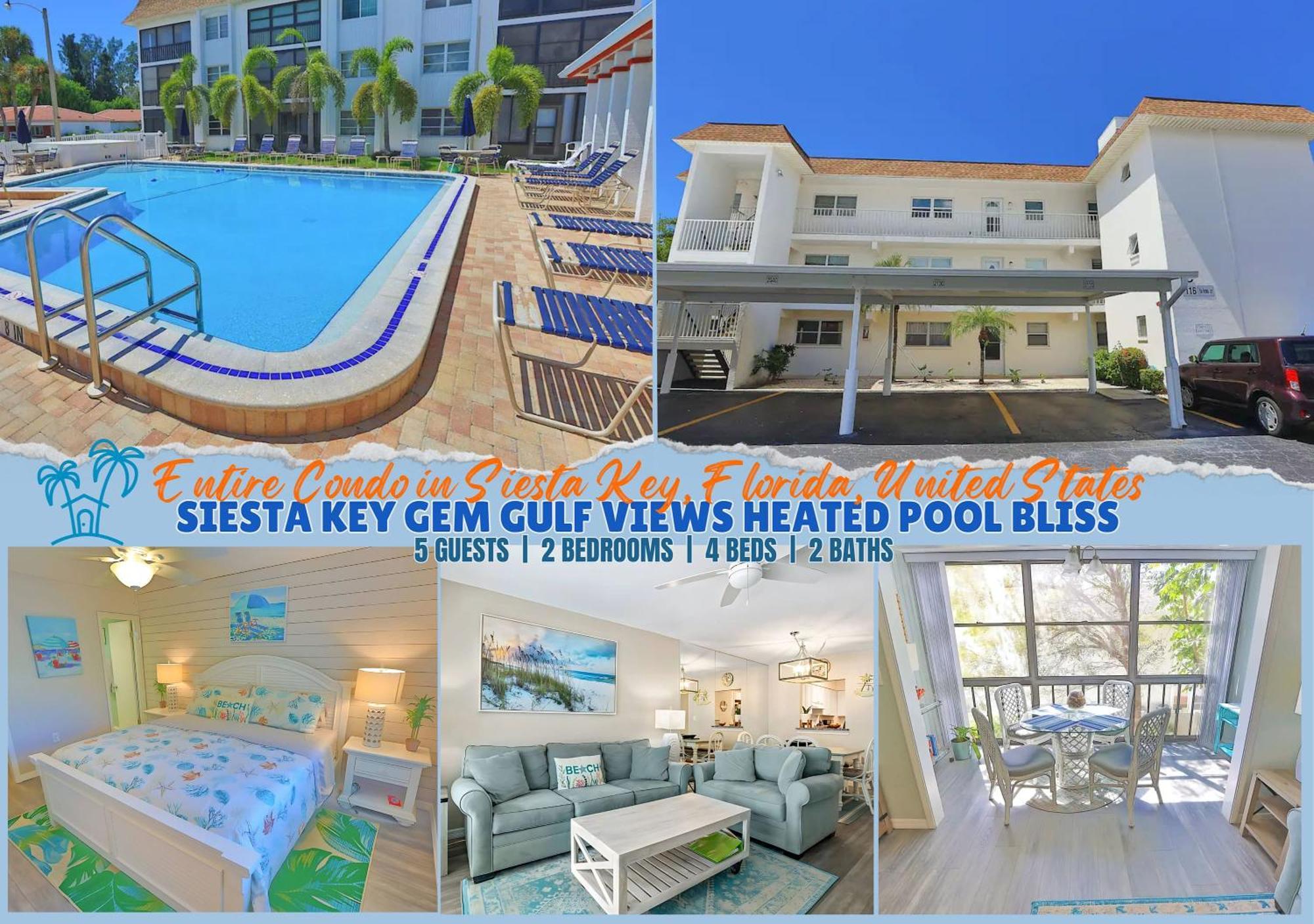 Updated Condo With Pool, Walk To Crescent Beach & Restaurants! 사라소타 외부 사진
